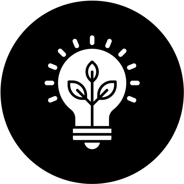 Estilo del icono de energía verde
