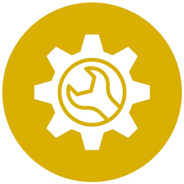 Estilo del icono del engranaje de control de diseño vectorial