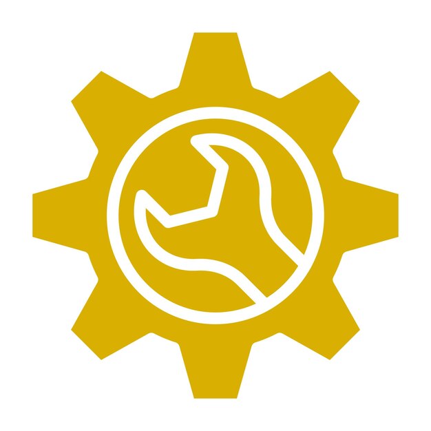 Estilo del icono del engranaje de control de diseño vectorial