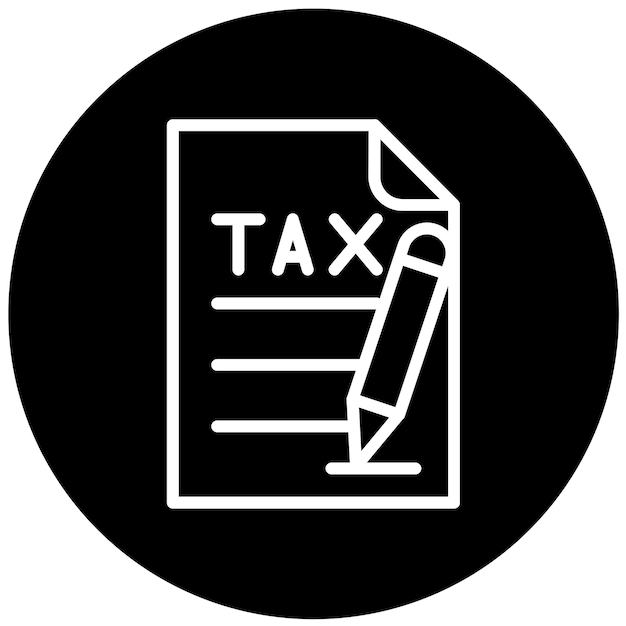 Estilo del icono de enlace de diseño vectorial de impuestos