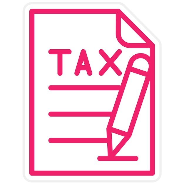 Estilo del icono de enlace de diseño vectorial de impuestos