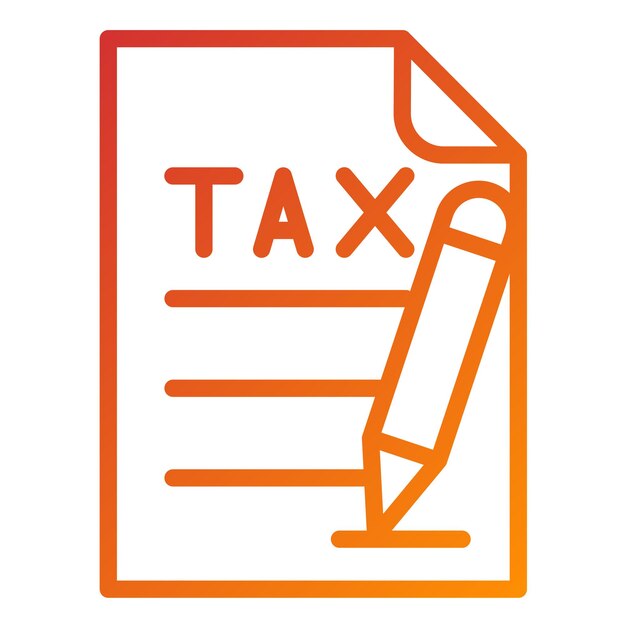 Estilo del icono de enlace de diseño vectorial de impuestos