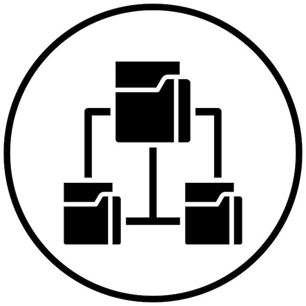 Estilo del icono de enraizamiento de diseño vectorial