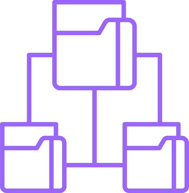 Estilo del icono de enraizamiento de diseño vectorial