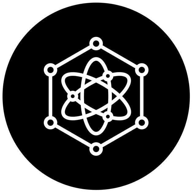 Estilo del icono de enredamiento cuántico de diseño vectorial