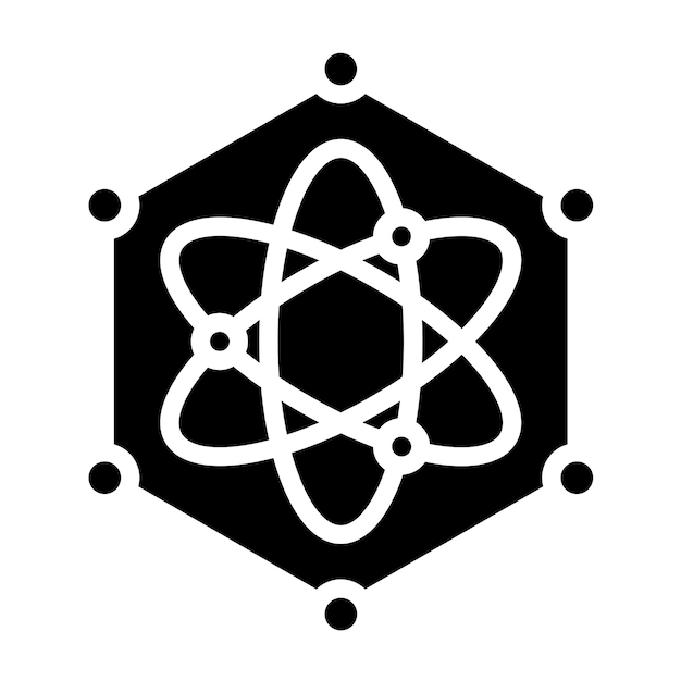 Estilo del icono de enredamiento cuántico de diseño vectorial