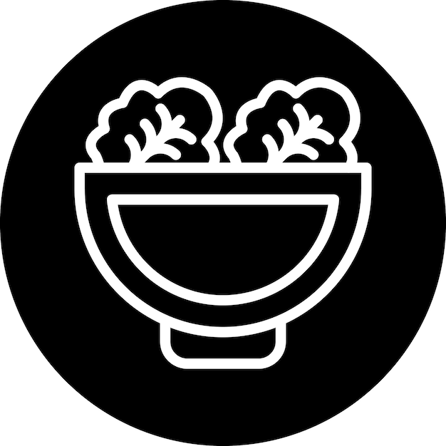 Estilo del icono de la ensalada
