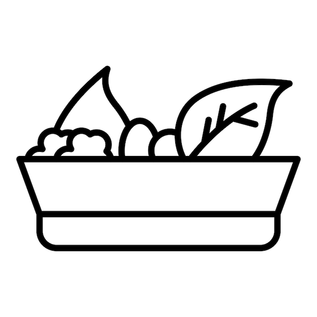 Estilo del icono de la ensalada