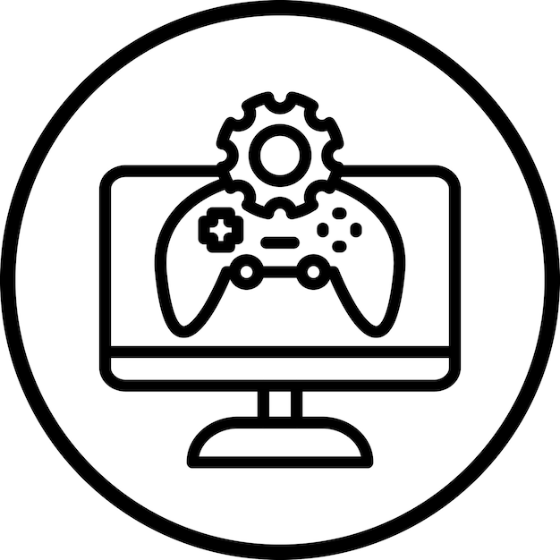 Estilo del icono del entorno de desarrollo de diseño vectorial
