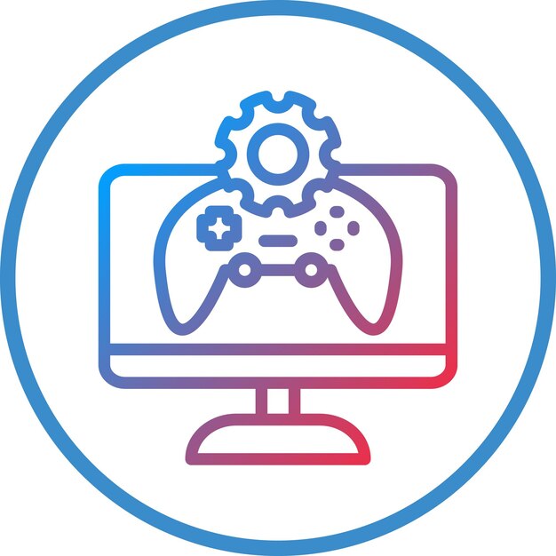 Estilo del icono del entorno de desarrollo de diseño vectorial