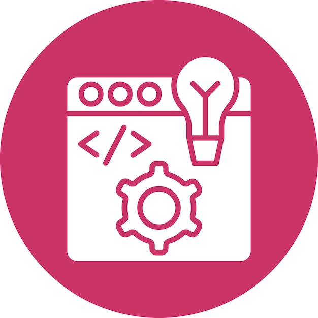 Estilo del icono del entorno de desarrollo de diseño vectorial