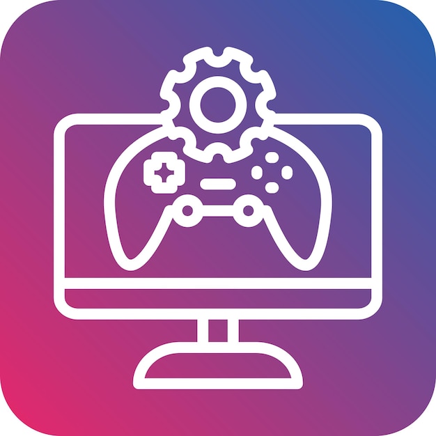 Estilo del icono del entorno de desarrollo de diseño vectorial