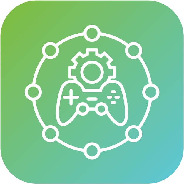 Estilo del icono del entorno de desarrollo de diseño vectorial