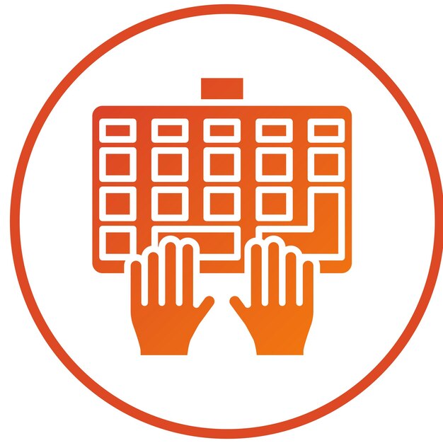 Estilo del icono de entrada de datos de diseño vectorial