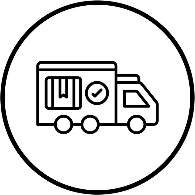 Estilo del icono de entrega del diseño vectorial