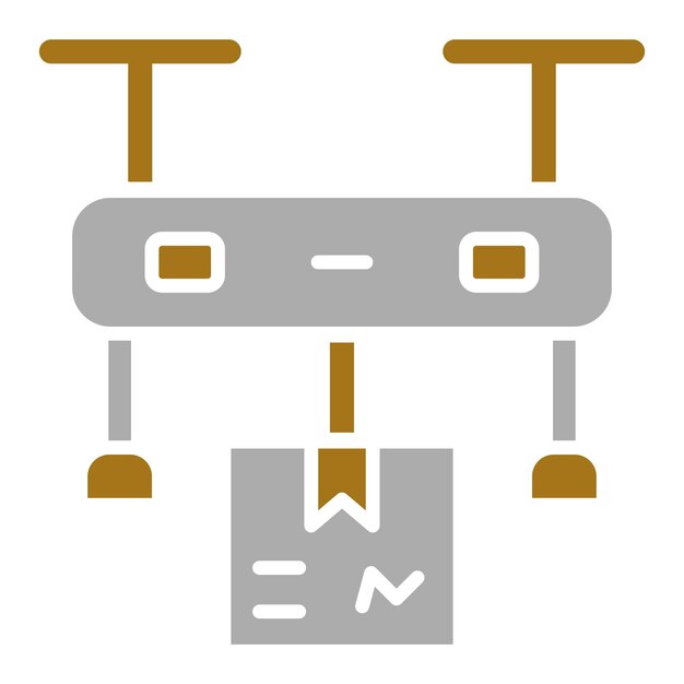 Estilo del icono de entrega de drones de diseño vectorial