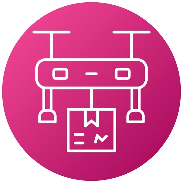 Estilo del icono de entrega de drones de diseño vectorial
