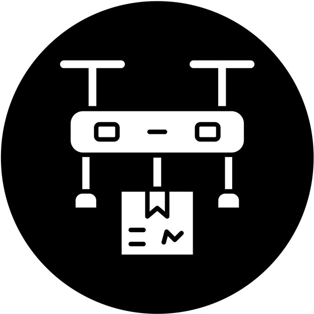 Estilo del icono de entrega de drones de diseño vectorial