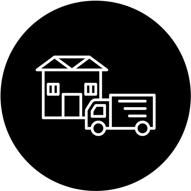 Estilo del icono de entrega en el hogar