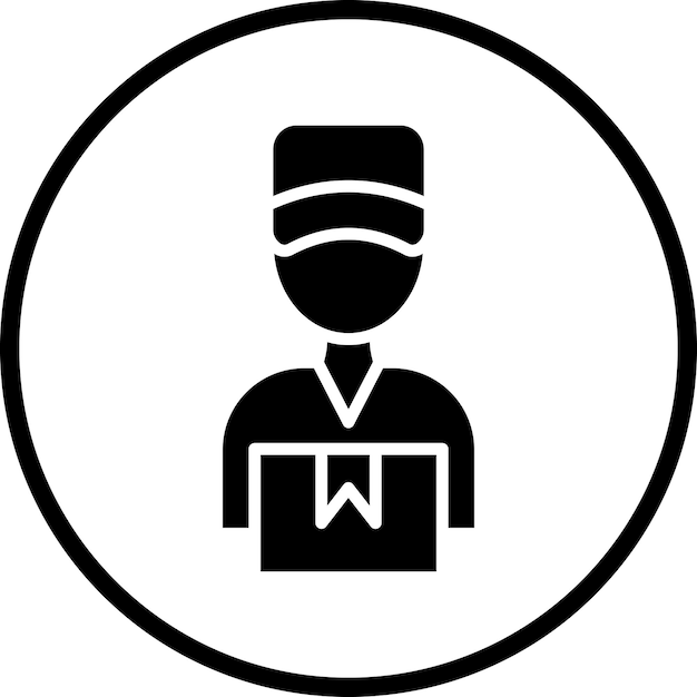 Estilo del icono de entrega de mensajería de diseño vectorial