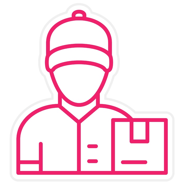 Estilo del icono de entrega de mensajería de diseño vectorial