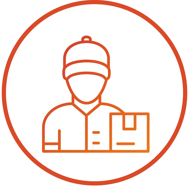 Estilo del icono de entrega de mensajería de diseño vectorial