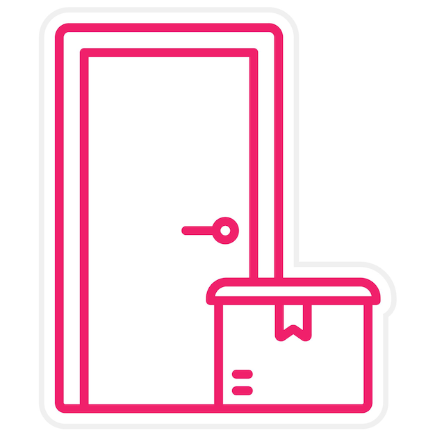 Estilo del icono de entrega de puerta a puerta