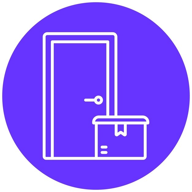 Estilo del icono de entrega de puerta a puerta