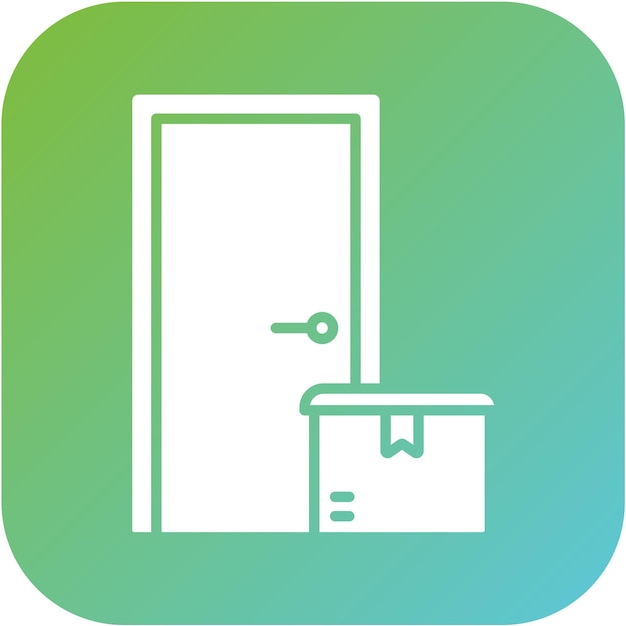 Estilo del icono de entrega de puerta a puerta