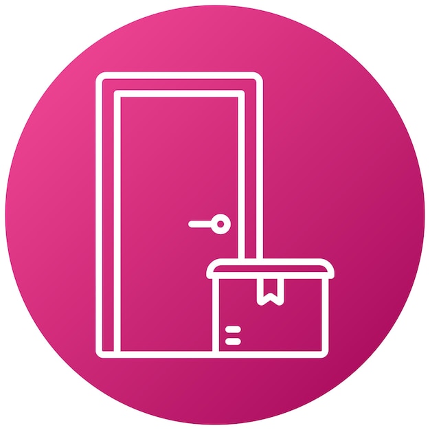 Estilo del icono de entrega de puerta a puerta
