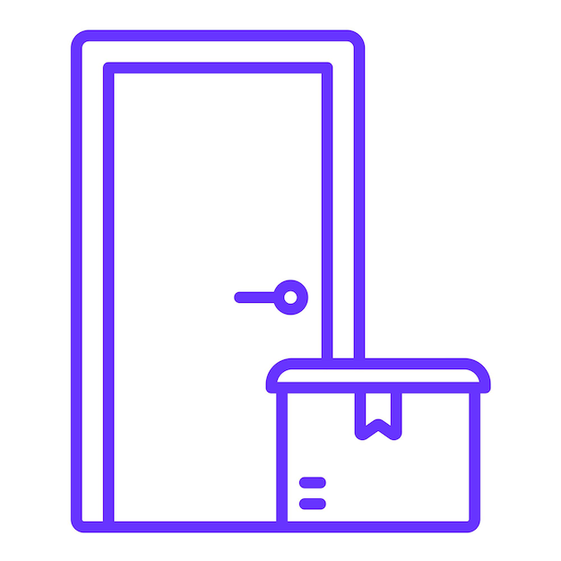 Estilo del icono de entrega de puerta a puerta