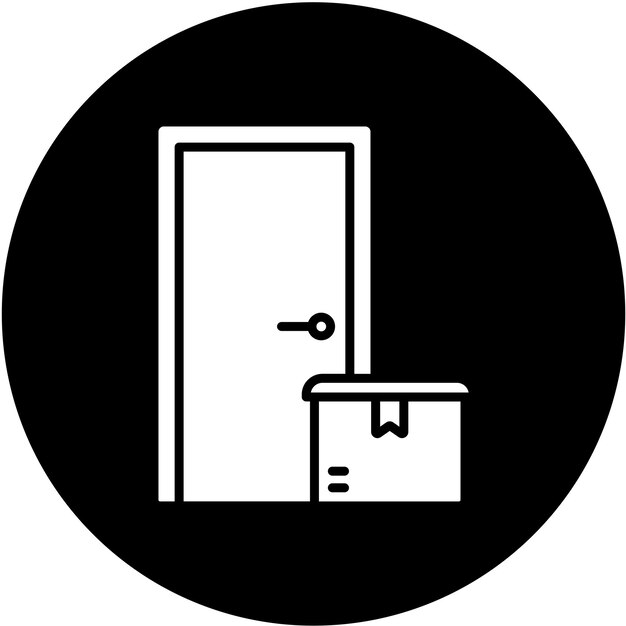 Estilo del icono de entrega de puerta a puerta