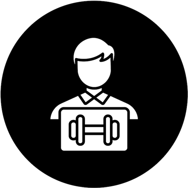 Estilo del icono del entrenador de diseño vectorial