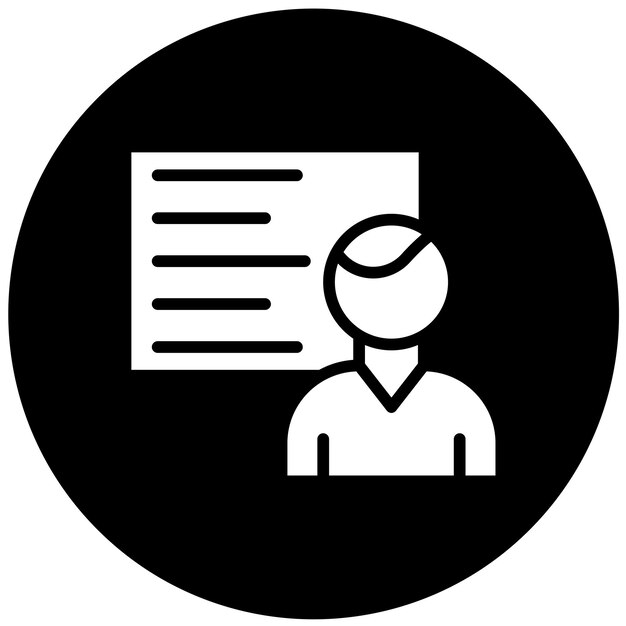 Estilo del icono de entrenamiento del operador de diseño vectorial