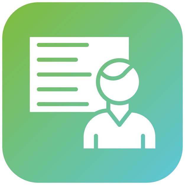 Estilo del icono de entrenamiento del operador de diseño vectorial