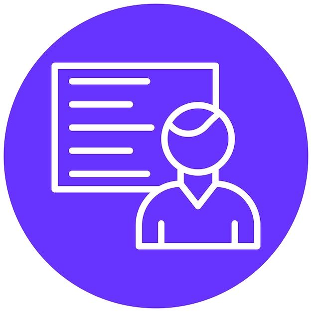Estilo del icono de entrenamiento del operador de diseño vectorial