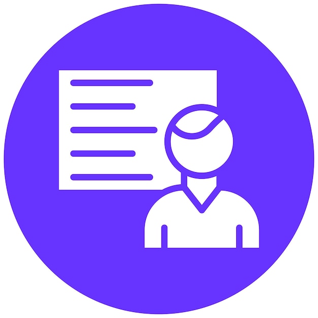 Estilo del icono de entrenamiento del operador de diseño vectorial