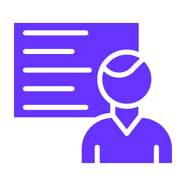 Estilo del icono de entrenamiento del operador de diseño vectorial