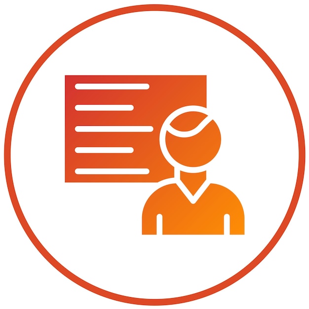 Estilo del icono de entrenamiento del operador de diseño vectorial