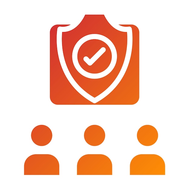 Estilo del icono de entrenamiento de seguridad de diseño vectorial