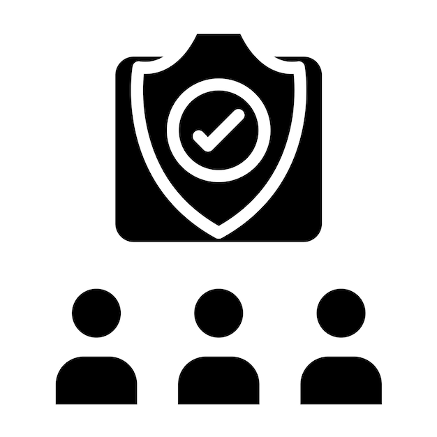 Estilo del icono de entrenamiento de seguridad de diseño vectorial