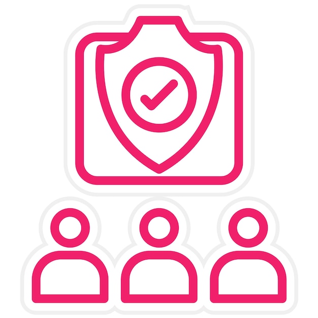 Estilo del icono de entrenamiento de seguridad de diseño vectorial