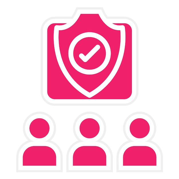 Estilo del icono de entrenamiento de seguridad de diseño vectorial