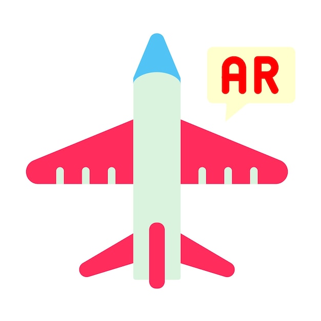 Vector estilo del icono de entrenamiento de vuelo ar