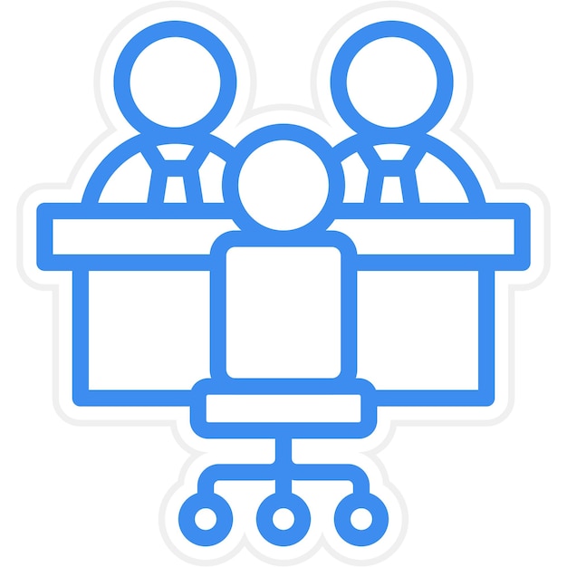Estilo del icono de la entrevista de diseño vectorial