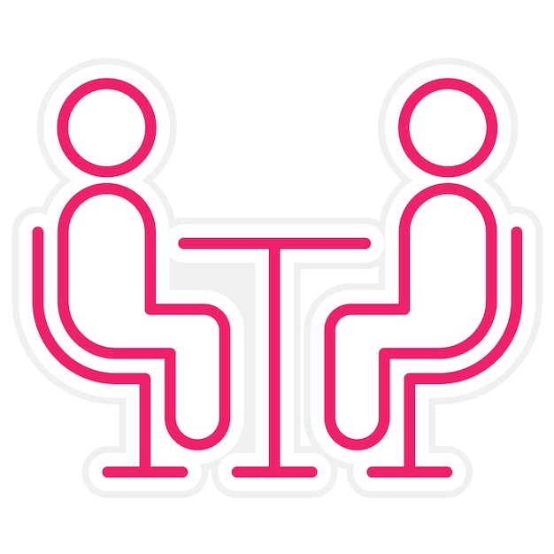 Estilo del icono de la entrevista de diseño vectorial