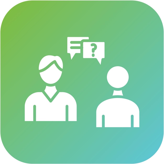 Estilo del icono de la entrevista de diseño vectorial