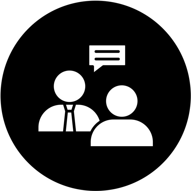 Estilo del icono de la entrevista de seguimiento