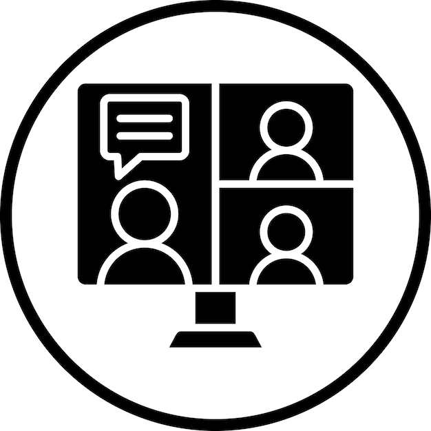 Estilo del icono de la entrevista de trabajo de diseño vectorial