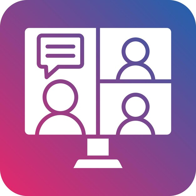 Estilo del icono de la entrevista de trabajo de diseño vectorial